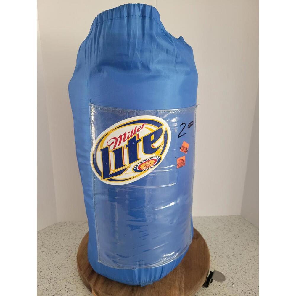 Miller Lite Beer Sleeping Bag Blue Zip Up Single Vintage